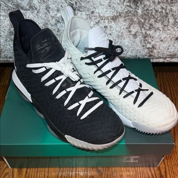 2018 Nike Lebron 16 XVI Equality White Black BQ5969-100 Sz13 like new condition
